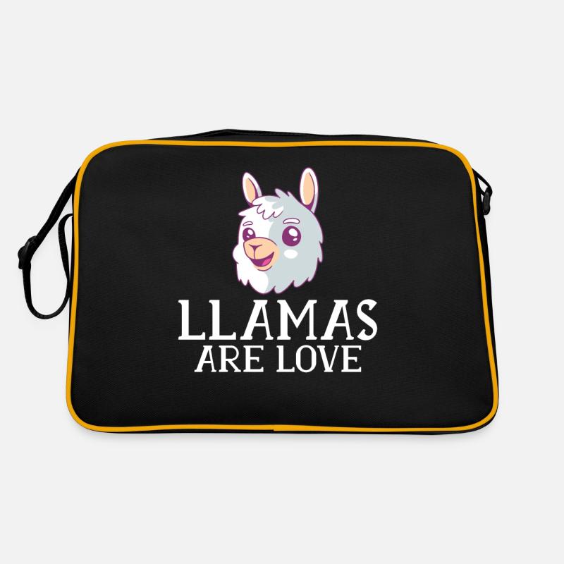 Lama Geschenk Lama Liebhaber Geschenk Retro Tasche