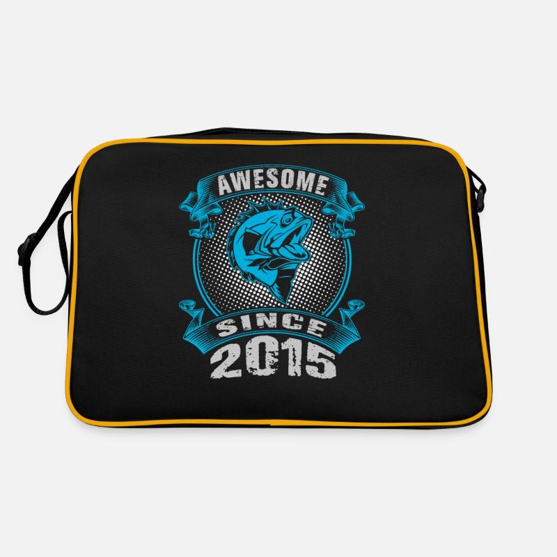 Awesome since 2015. Angel, Angler Geburtstag Retro Tasche