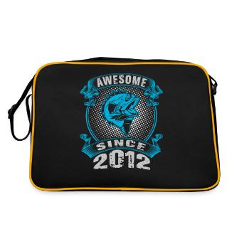 Awesome since 2012. Angel, Angler's Birthday - Retro Bag - black/gold - Back