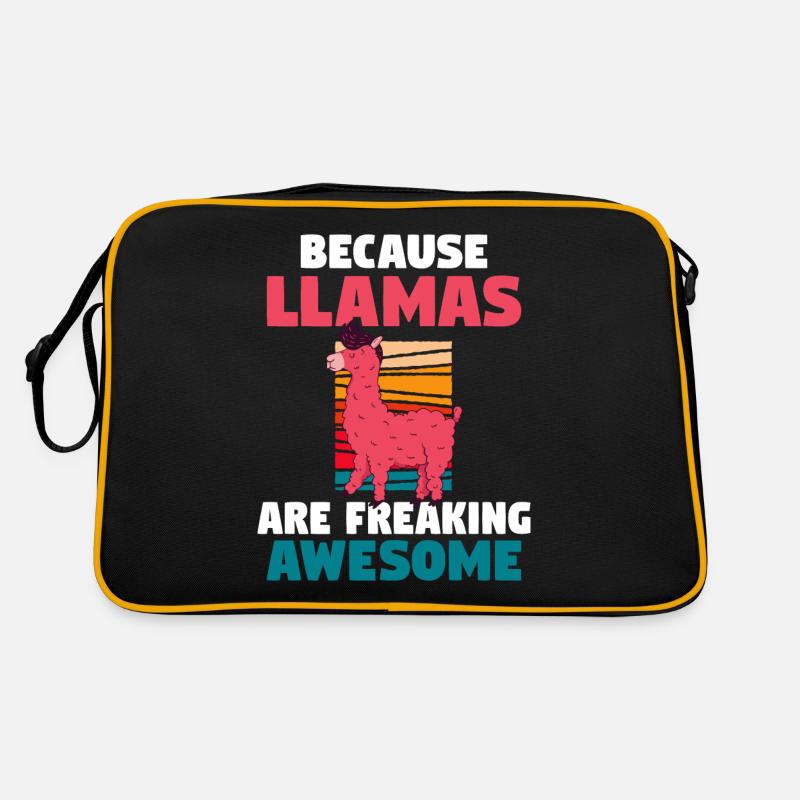 Lama Geschenk Lama Liebhaber Geschenk Retro Tasche