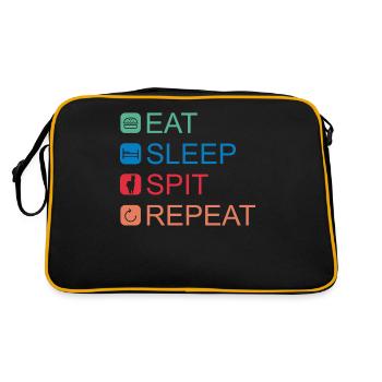 Llama Gift Llama Lover Gift - Retro Bag - black/gold - Back