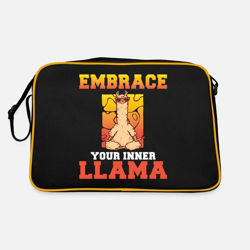 Lama Geschenk Lama Liebhaber Geschenk Retro Tasche