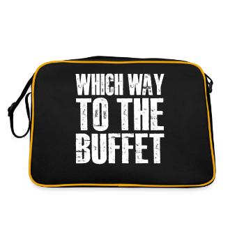 Which Way To The Buffet 25 - Retro Tasche - Schwarz/Gold - Hinten