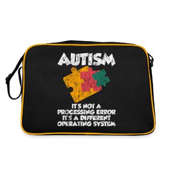 Autism, It's A Different Operating System 3 - Retro Bag - black/gold - Back