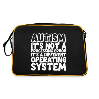 Autism, It's A Different Operating System - Retro Bag - black/gold - Back
