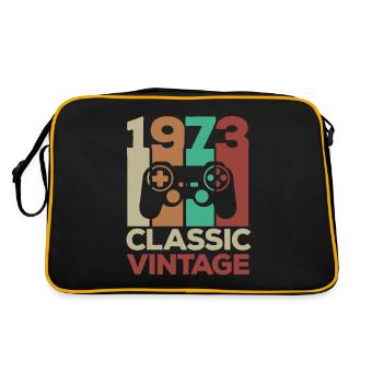 1973 50th Birthday Retro Vintage Gamer - Retro Bag - black/gold - Back