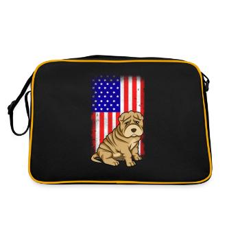 Shar Pei chinois - Sac Retro - noir/or - Dos