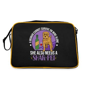 Shar Pei chinois - Sac Retro - noir/or - Dos