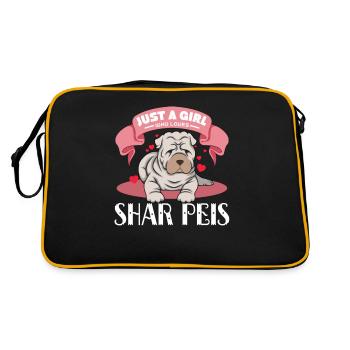 Shar Pei chinois - Sac Retro - noir/or - Dos