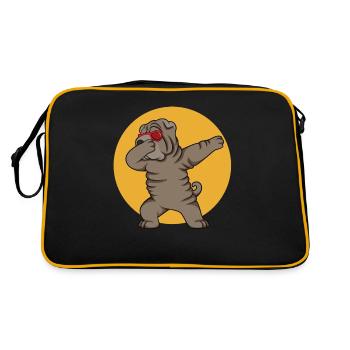 Shar Pei chinois - Sac Retro - noir/or - Dos