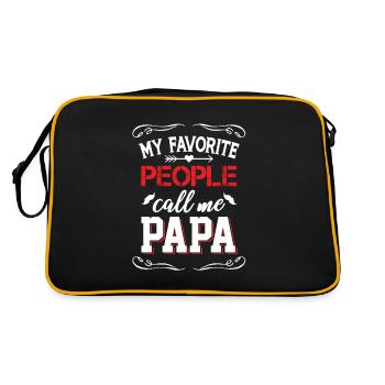 My favorite people call me daddy - Retro Bag - black/gold - Back