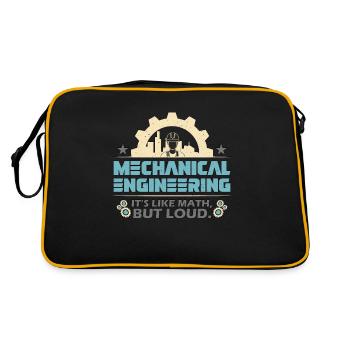 Mechanical Engineering It's Like Civil Engineer - Retro Tasche - Schwarz/Gold - Hinten