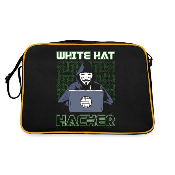 White Hat Hacker Hacking Programmation Dark Net - Sac Retro - noir/or - Dos