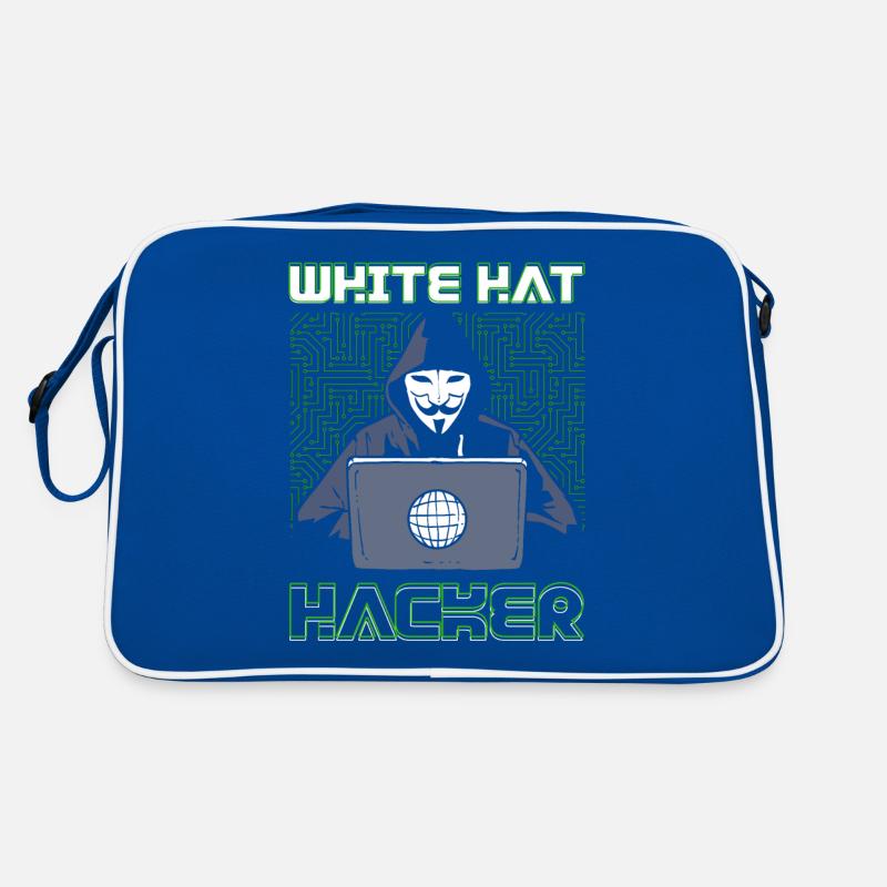 White Hat Hacker Hacking Programming Dark Net Retro Tasche