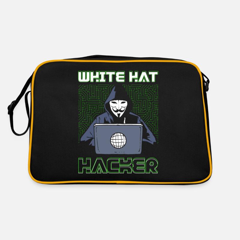 White Hat Hacker Hacking Programmation Dark Net Sac Retro