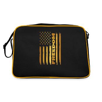 Express your love for freedom with our - Retro Bag - black/gold - Back