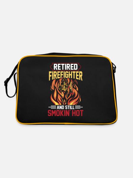 Pompier à la retraite et encore chaud - Sac Retro - noir/or - Dos