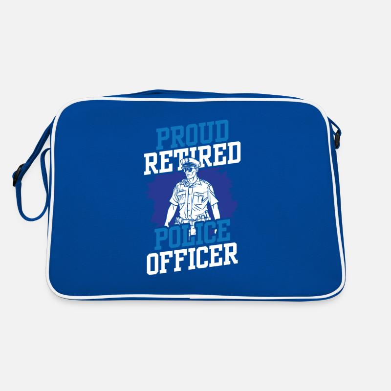 Stolzer Polizeibeamter Im Ruhestand Polizist Retro Tasche