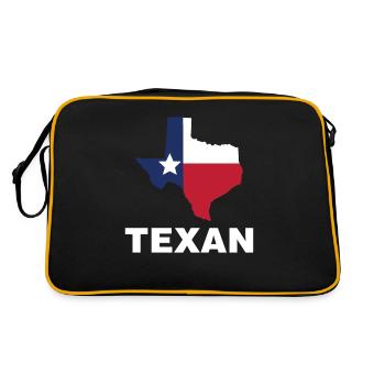 Texan Texas Pride Sayings Texan - Retro Bag - black/gold - Back