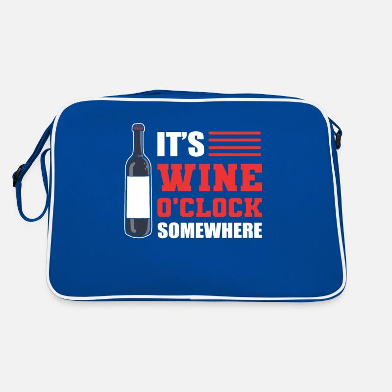 It's Wine O'Clock Somewhere Wine Tasting Retro Tasche