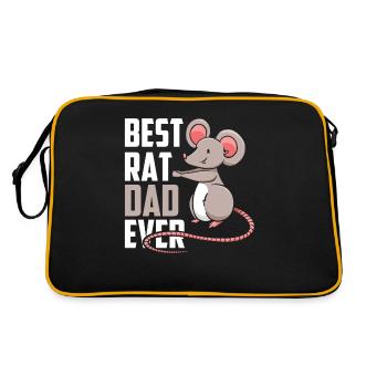 Meilleur père de rat jamais Rat Papa Rats - Sac Retro - noir/or - Dos