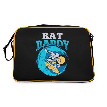 Rat Daddy Rat Papa Boy Type Rat Animal Cute - Retro Bag - black/gold - Back