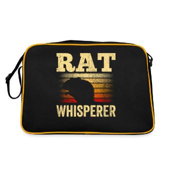 Rat Whisperer Rat Whisperer Animal Rats Sweet - Sac Retro - noir/or - Dos