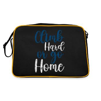 Climb Hard Or Go Home 3 - Retro Tasche - Schwarz/Gold - Hinten