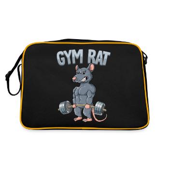 Gym Rat Musculation Fitness Gym - Sac Retro - noir/or - Dos