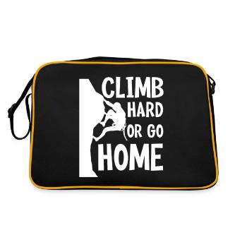 Climb Hard Or Go Home 4 - Retro Tasche - Schwarz/Gold - Hinten