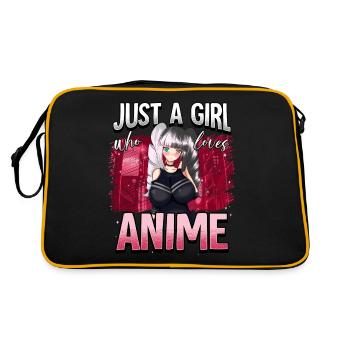 Anime Otaku Weeb - Retro Tasche - Schwarz/Gold - Hinten