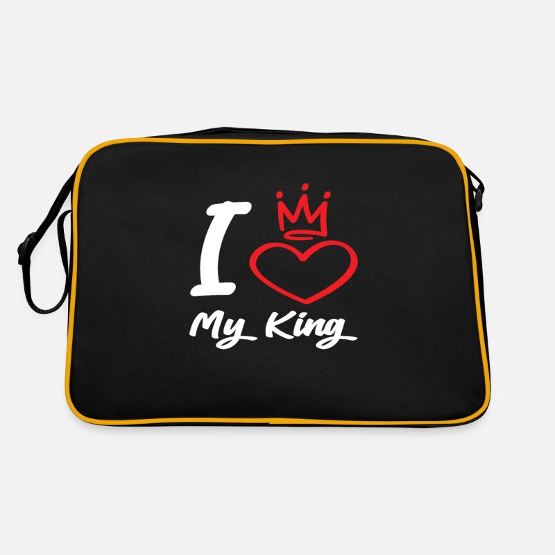 I Love My King Retro Tasche