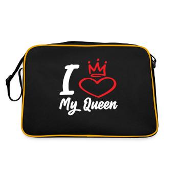 J’aime ma reine - Sac Retro - noir/or - Dos