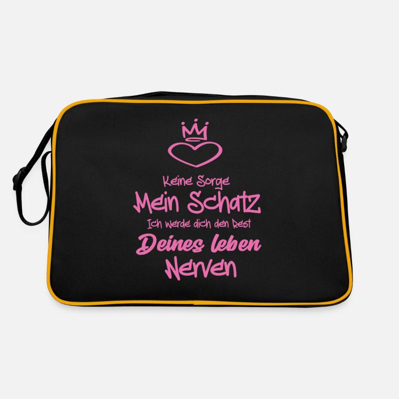 Keine Sorge Mein Schatz ich werde dich den Rest Retro Tasche