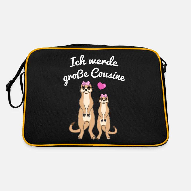 Ich Werde Große Cousine Erdmännchen Geschenk Retro Tasche