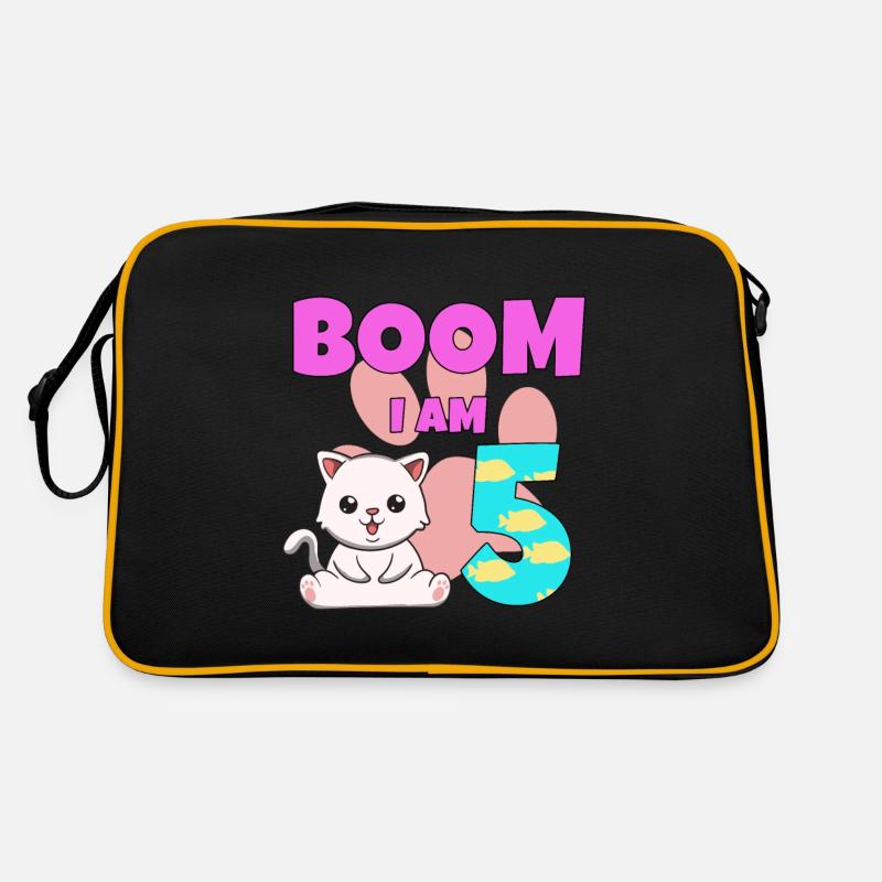 5th birthday cat Retro Bag