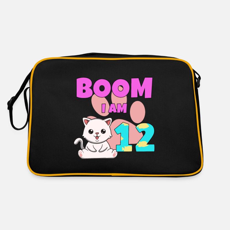 Chat de 12e anniversaire Sac Retro