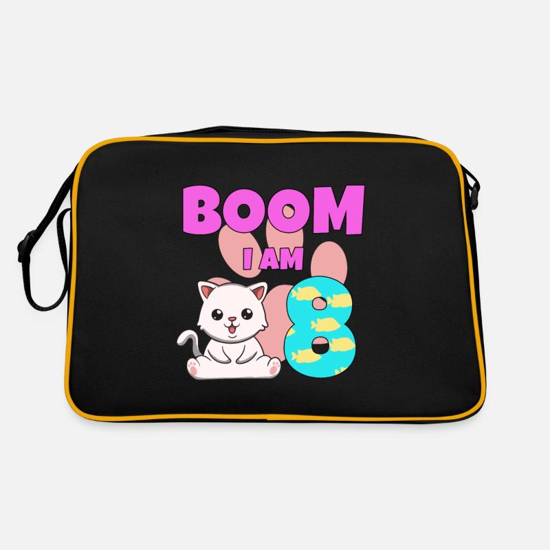 8th birthday cat Retro Bag