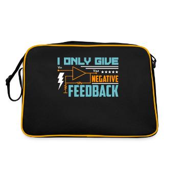 Electrical Engineering I Only Give Lineman Lover - Retro Tasche - Schwarz/Gold - Hinten