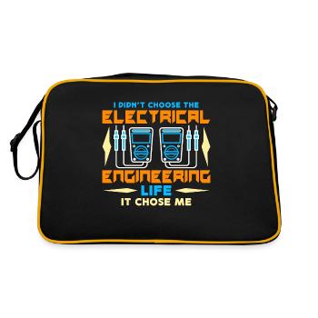 Electrical Engineering I Didn't Choose The Lineman - Retro Tasche - Schwarz/Gold - Hinten