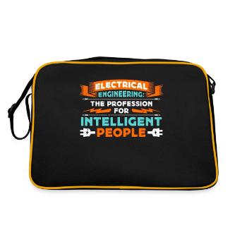 Electrical Engineering The Profession For Lineman - Retro Tasche - Schwarz/Gold - Hinten