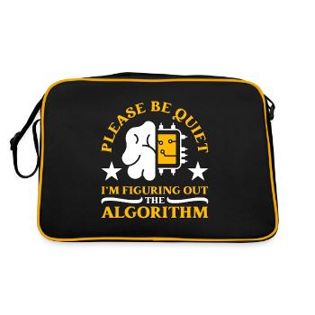Robotics Please Be Quiet Robots Robotics Engineer - Retro Tasche - Schwarz/Gold - Hinten