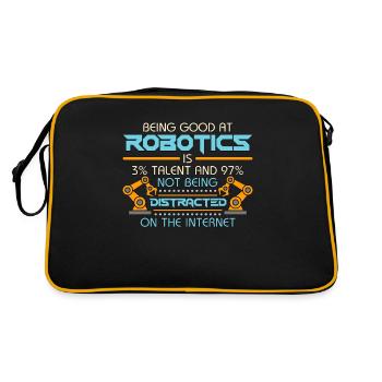 Robotics Being Good At Robotics Automation Cyborg - Retro Tasche - Schwarz/Gold - Hinten