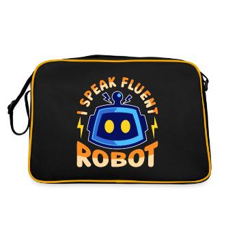 Robotics I Speak Fluent Cyborg Robotics Engineer - Retro Tasche - Schwarz/Gold - Hinten