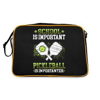 Pickleball is an important pimple ball - Retro Bag - black/gold - Back
