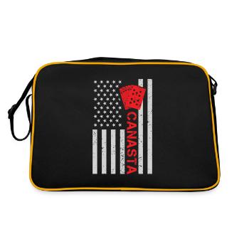 Patriotic Canasta card game with - Retro Bag - black/gold - Back
