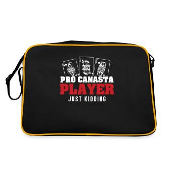 Funny Canasta pro player who only plays for one - Retro Bag - black/gold - Back