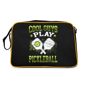 Cool guys play pickleball Pickelball - Retro Bag - black/gold - Back