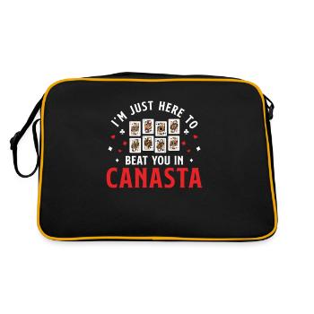I'm just here Funny Canasta Card Games - Retro Bag - black/gold - Back