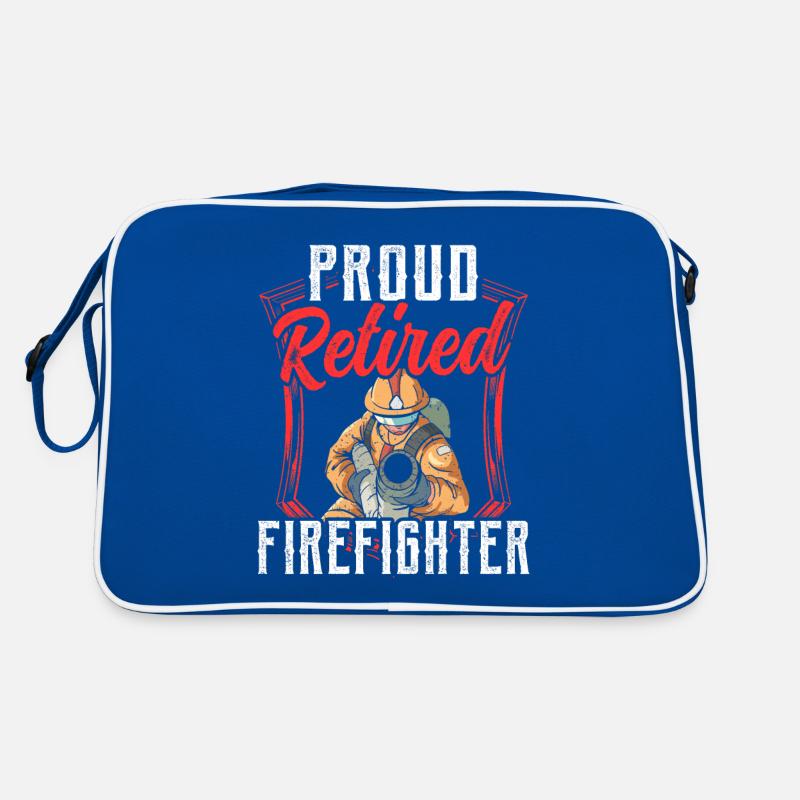 Proud retired firefighter Retirement pensioner Retro Bag